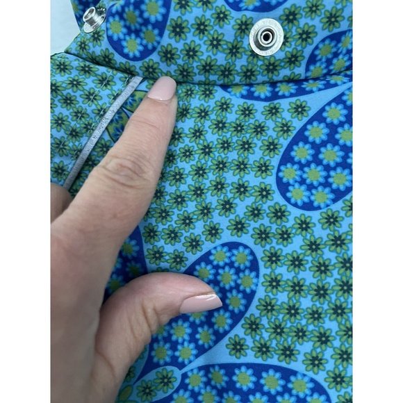 Hanna Andersson Jacket/Coat Blue Floral No Hood Quited Interior size 3 US 90 - Picture 4 of 9